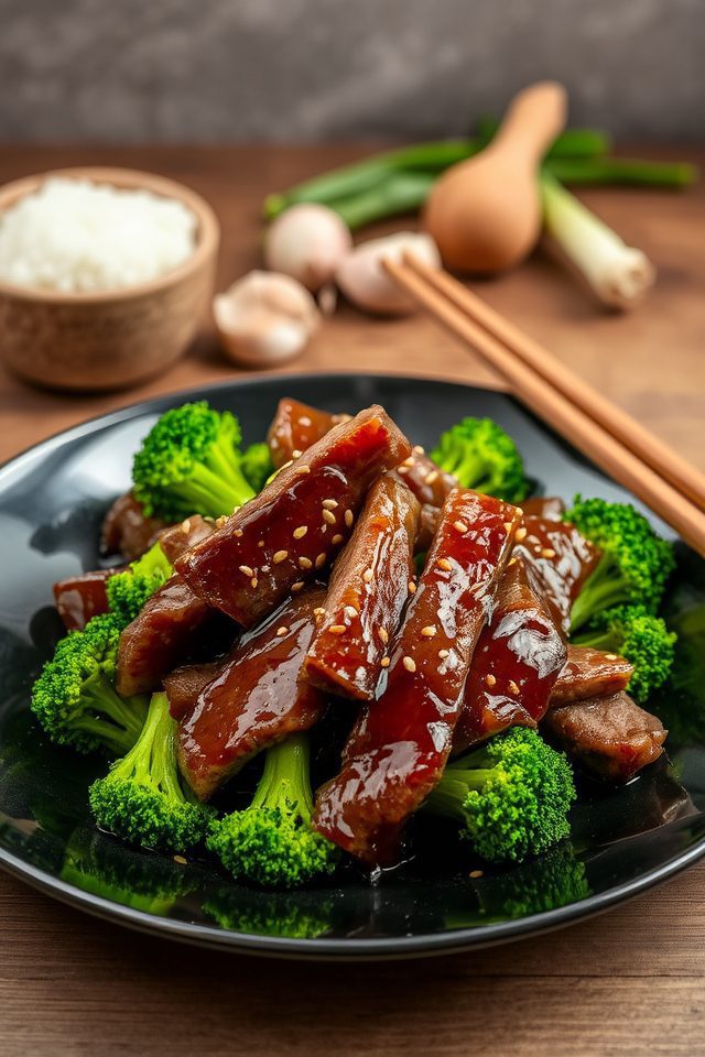 quick ginger beef stir fry