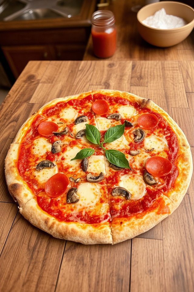 quick homemade pizza meal