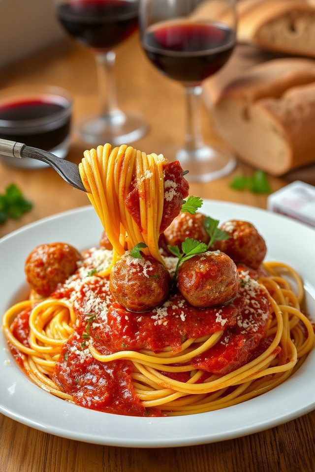 quick italian meatball dish