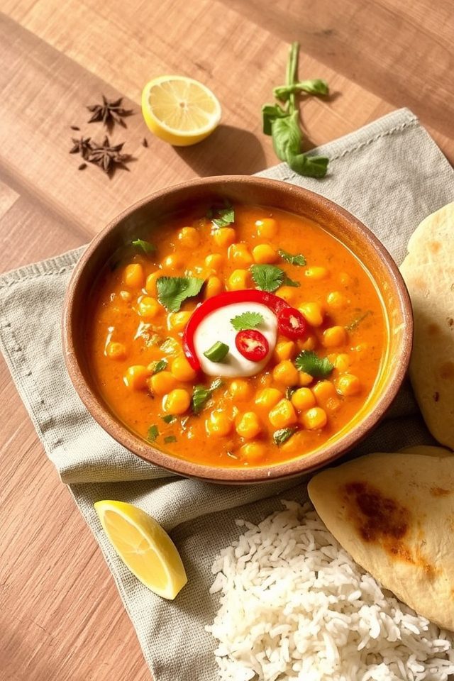 quick protein rich chickpea curry