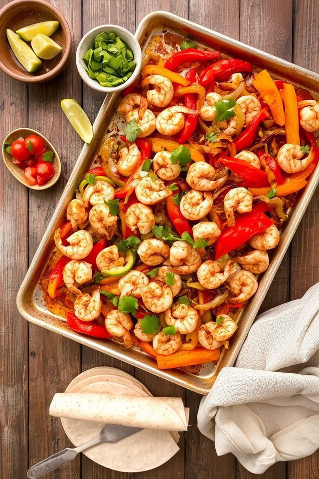 quick shrimp fajita dinner