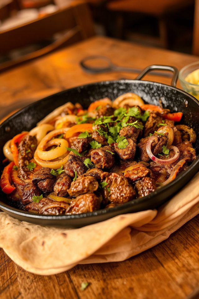 quick sirloin steak fajitas