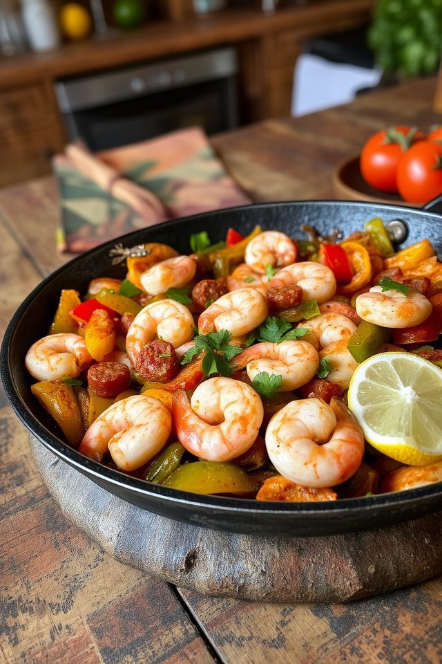 quick spicy seafood dinner