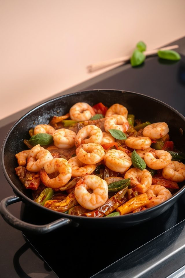 quick spicy shrimp dinner