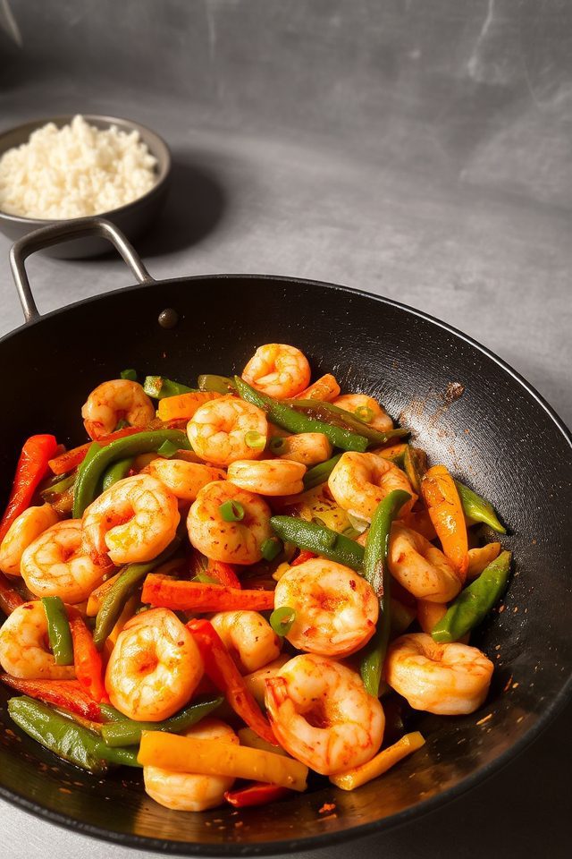 quick spicy shrimp dinner