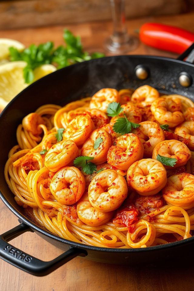 quick spicy shrimp dinner