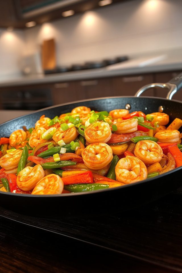 quick spicy shrimp dish