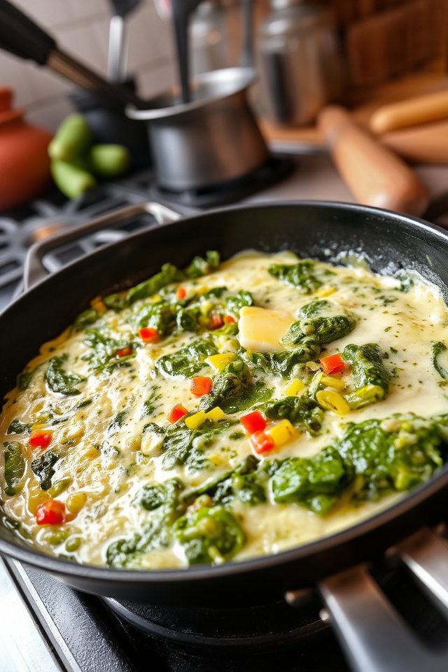 quick spinach breakfast dish