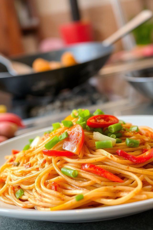 quick thai noodle dish