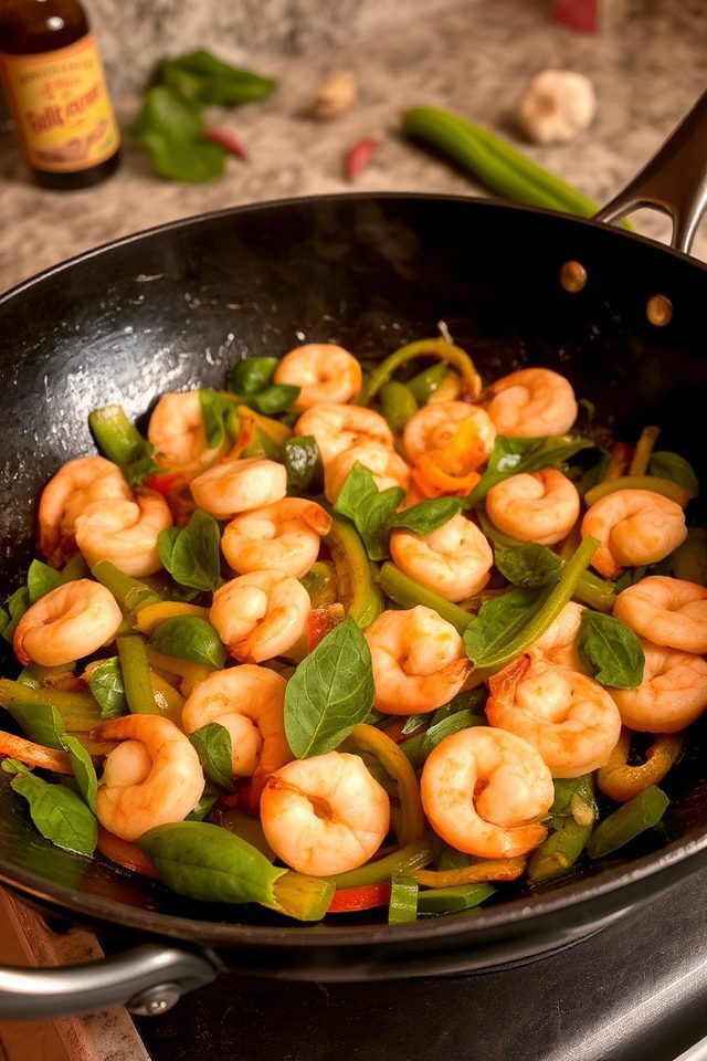 quick thai shrimp dish