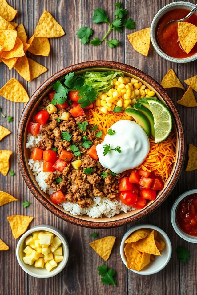 quick turkey taco bowls