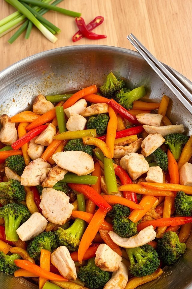 quick turkey vegetable stirfry
