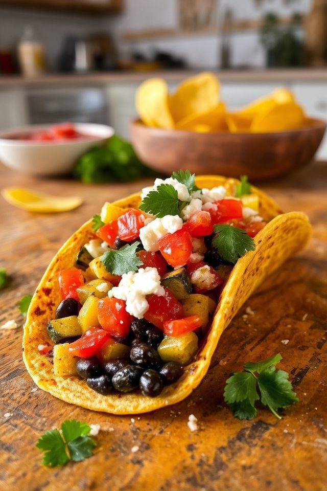 quick vegetarian taco dish