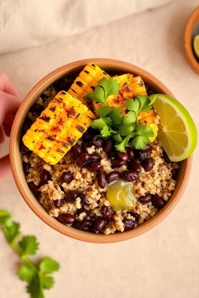 quinoa black bean bowl