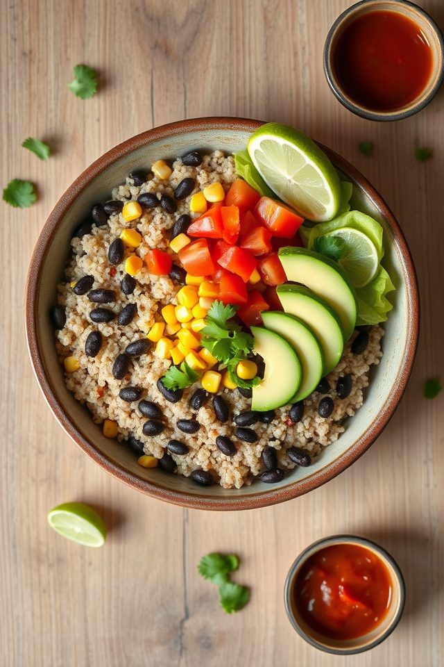 quinoa black bean bowl
