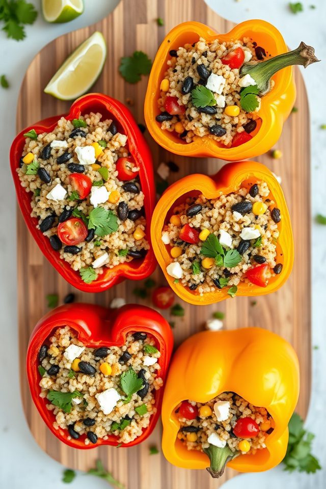 quinoa black bean peppers