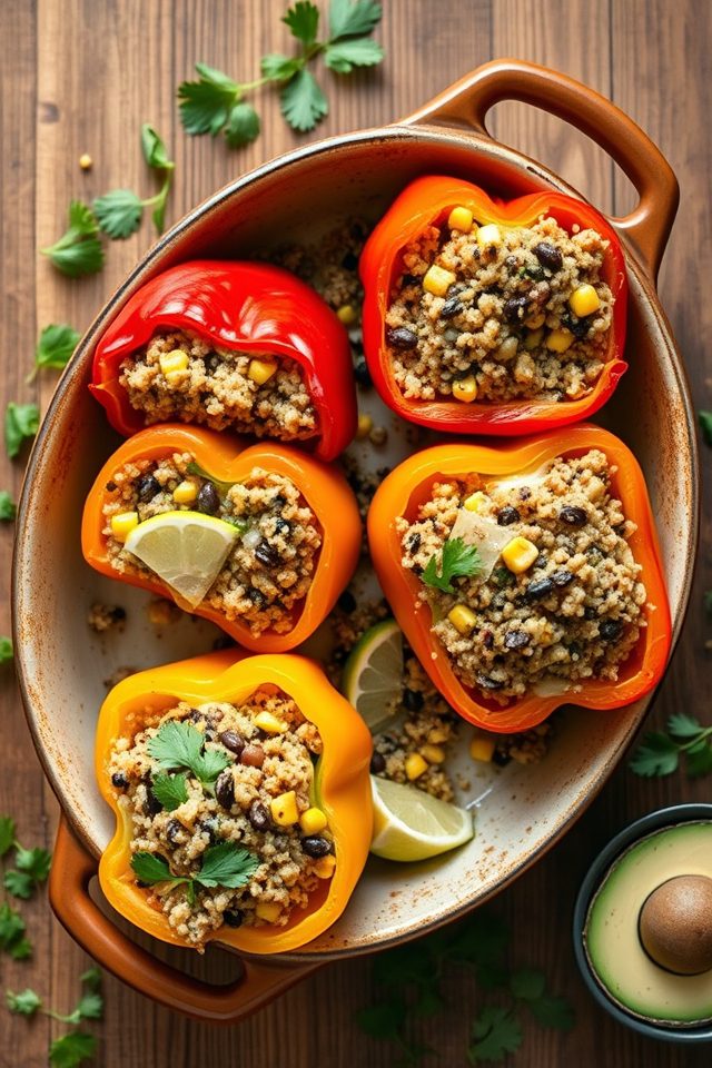 quinoa black bean peppers