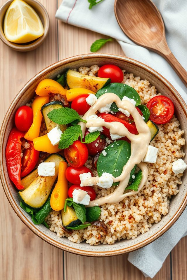 quinoa bowl with vegetables