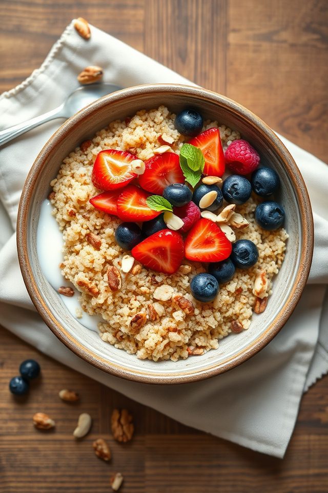quinoa breakfast bowl nuts