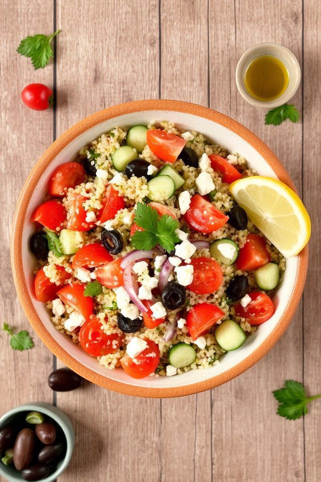 quinoa cucumber feta salad