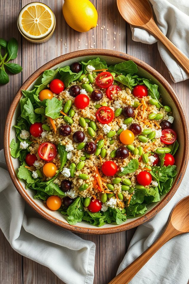 quinoa edamame mixed salad