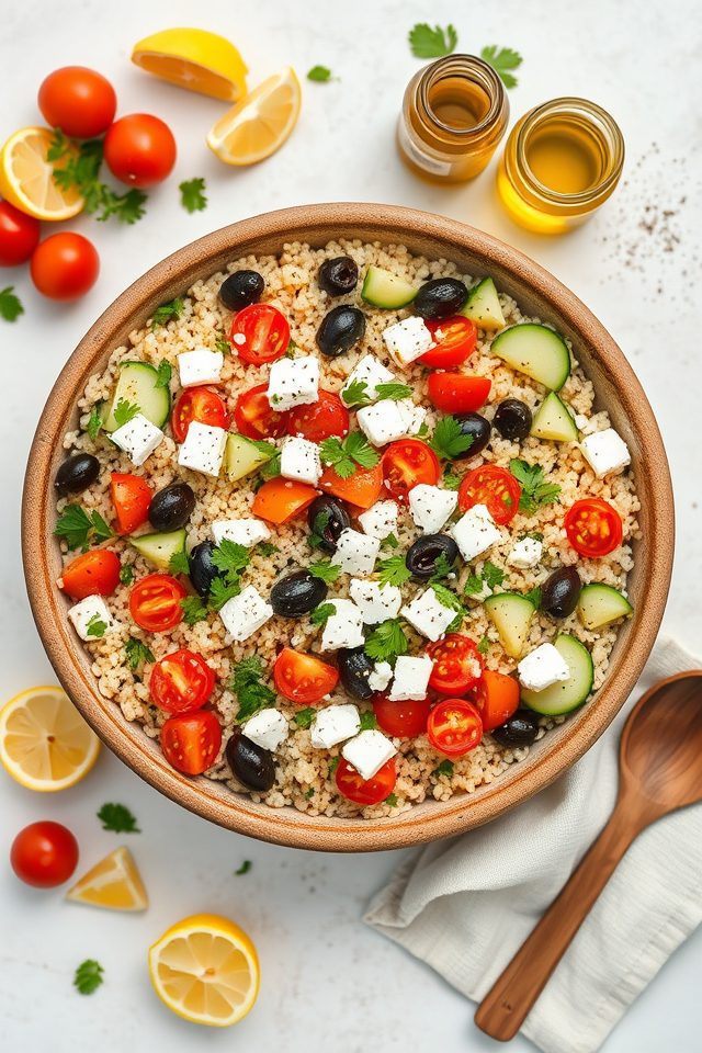 quinoa feta mediterranean salad