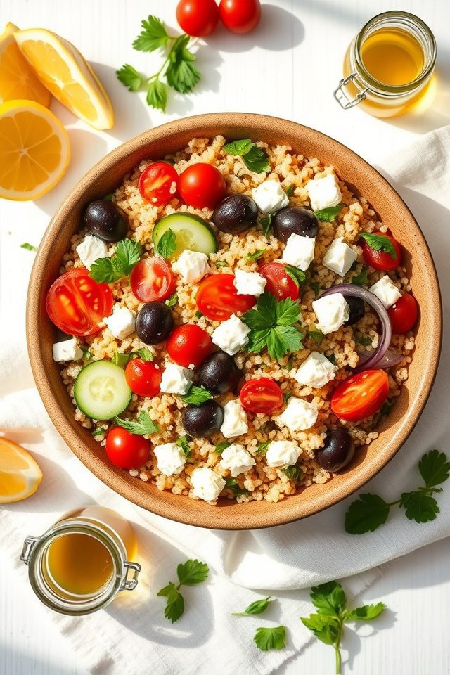 quinoa feta mediterranean salad