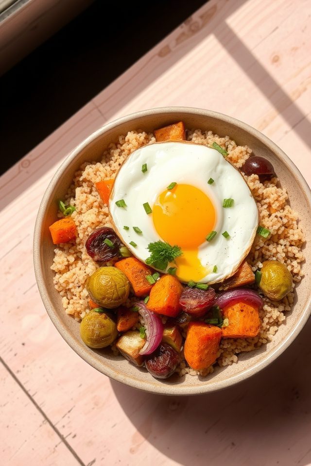 quinoa roasted vegetable breakfast