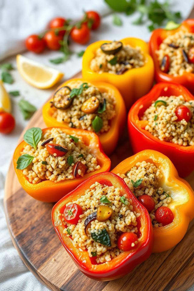 quinoa roasted vegetable peppers