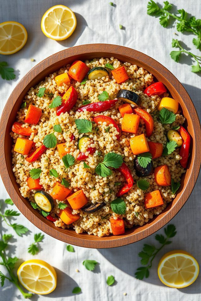 quinoa roasted vegetable salad