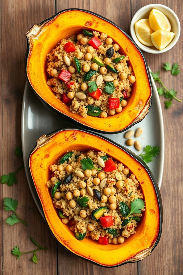 quinoa stuffed acorn squash
