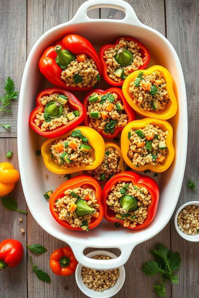 quinoa vegetable pepper stuffing