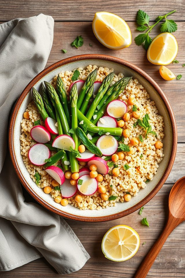 quinoa veggie lemon bowl