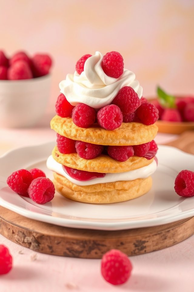 raspberries and whipped cream