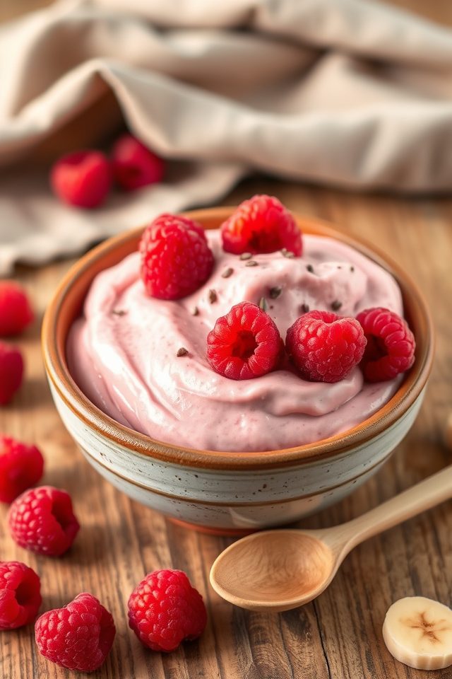 raspberry chia seed dessert