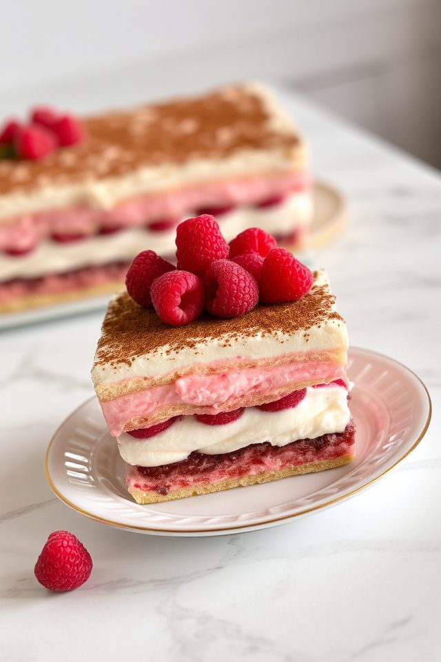 raspberry infused italian dessert
