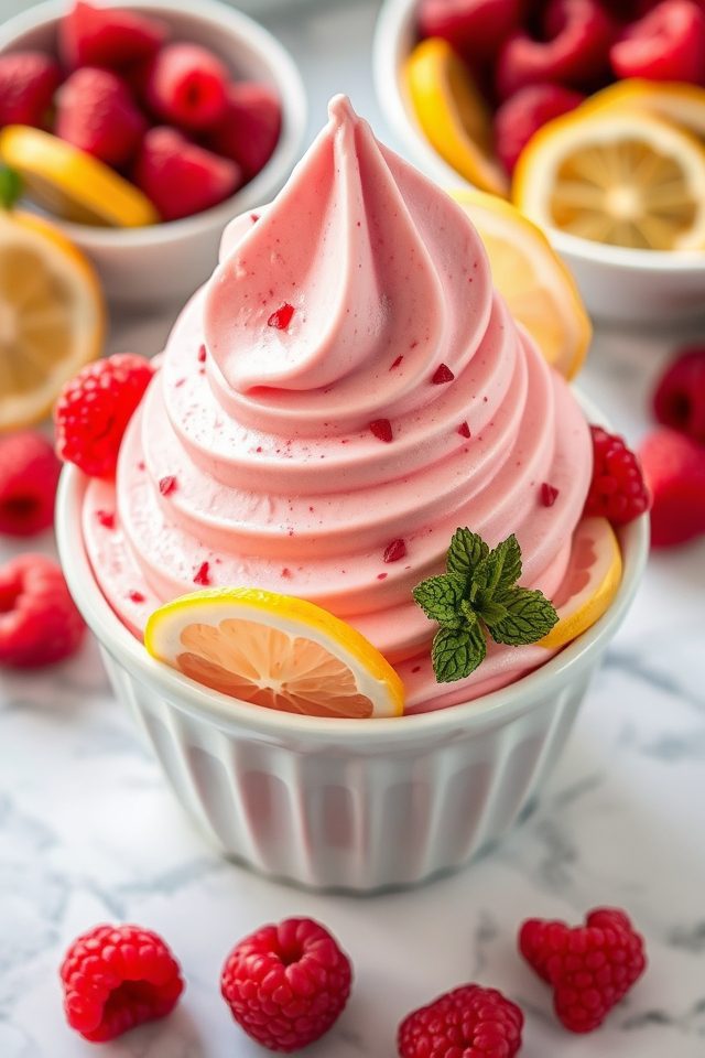 raspberry lemon yogurt swirl