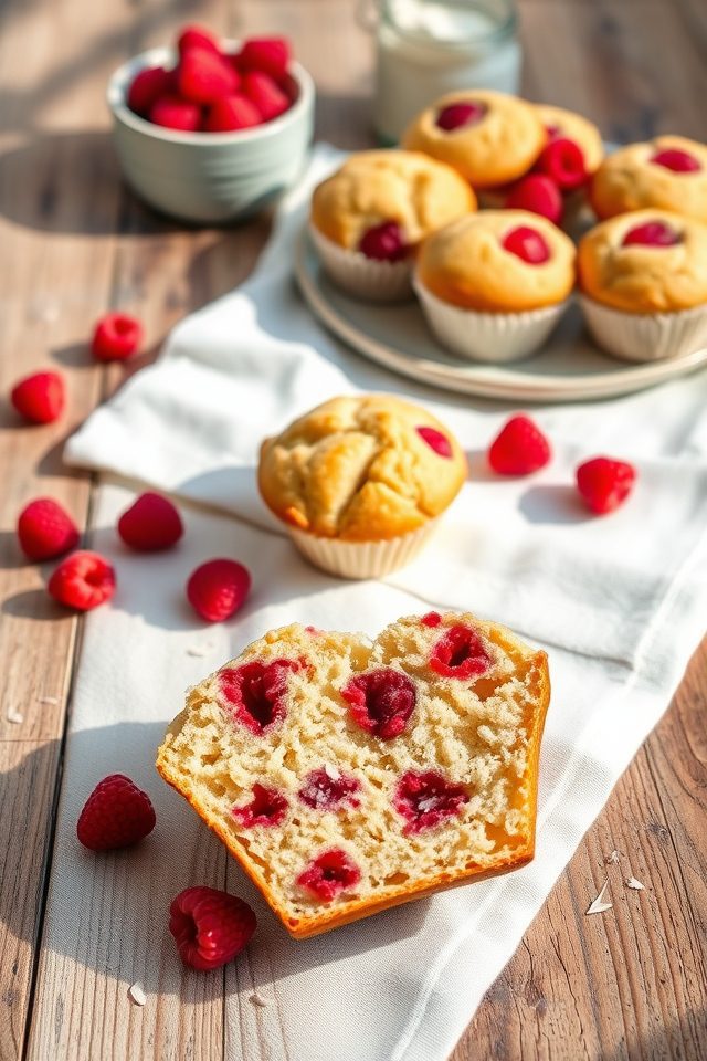 raspberry muffins coconut flour