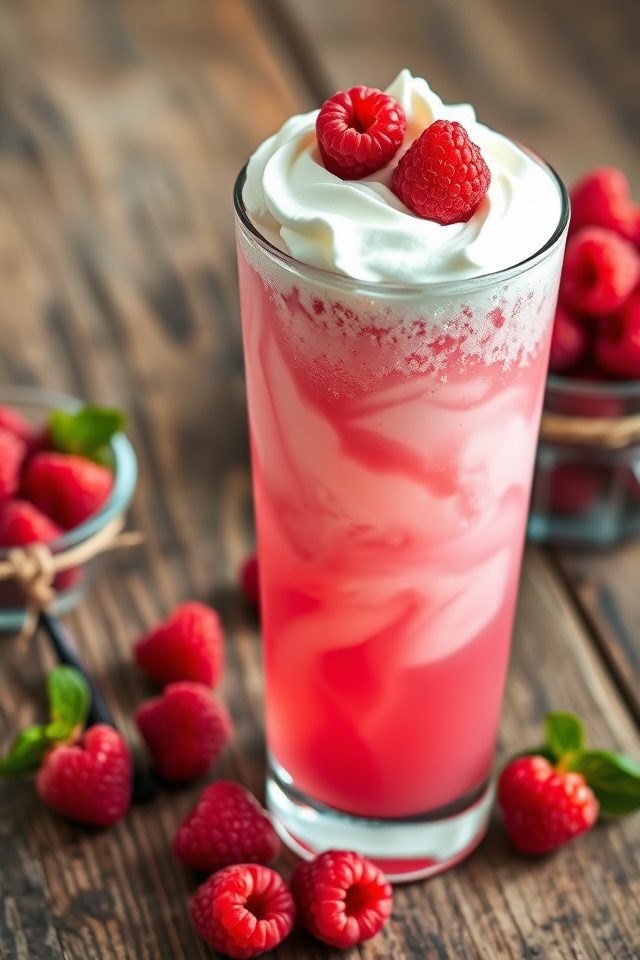raspberry vanilla flavored soda