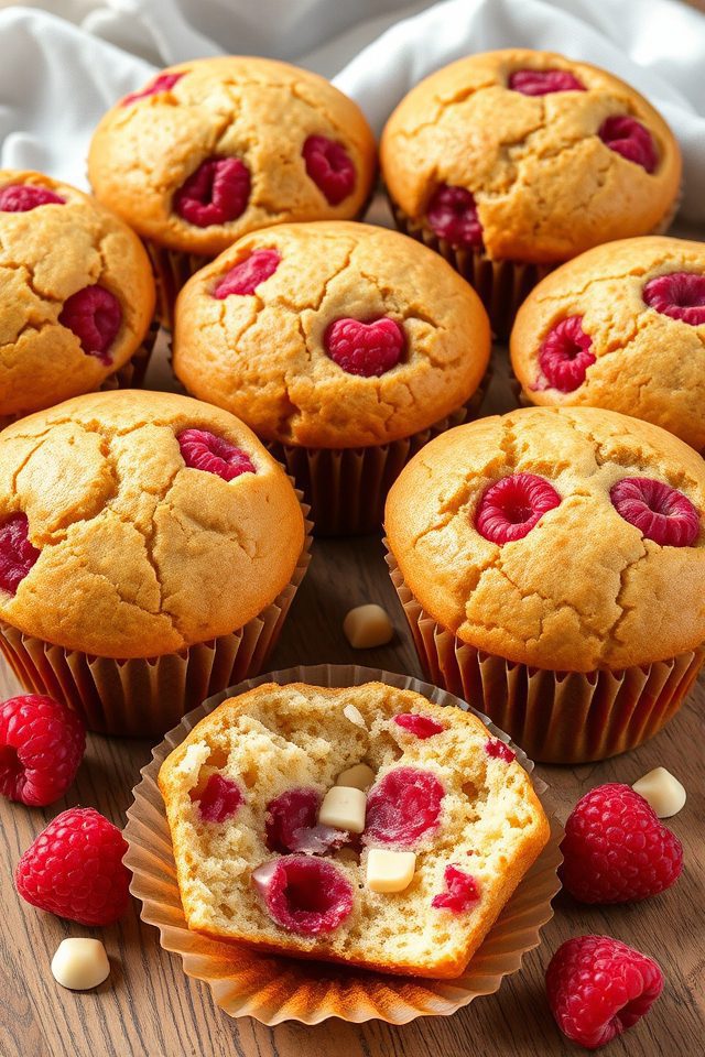 raspberry white chocolate muffins