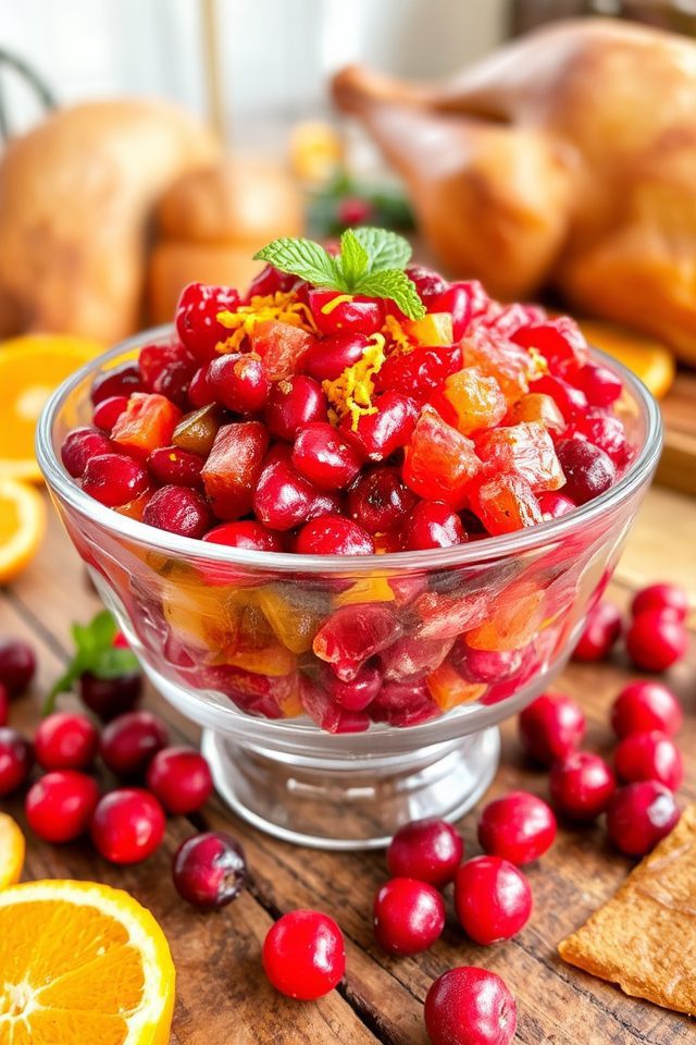 raw cranberry orange relish