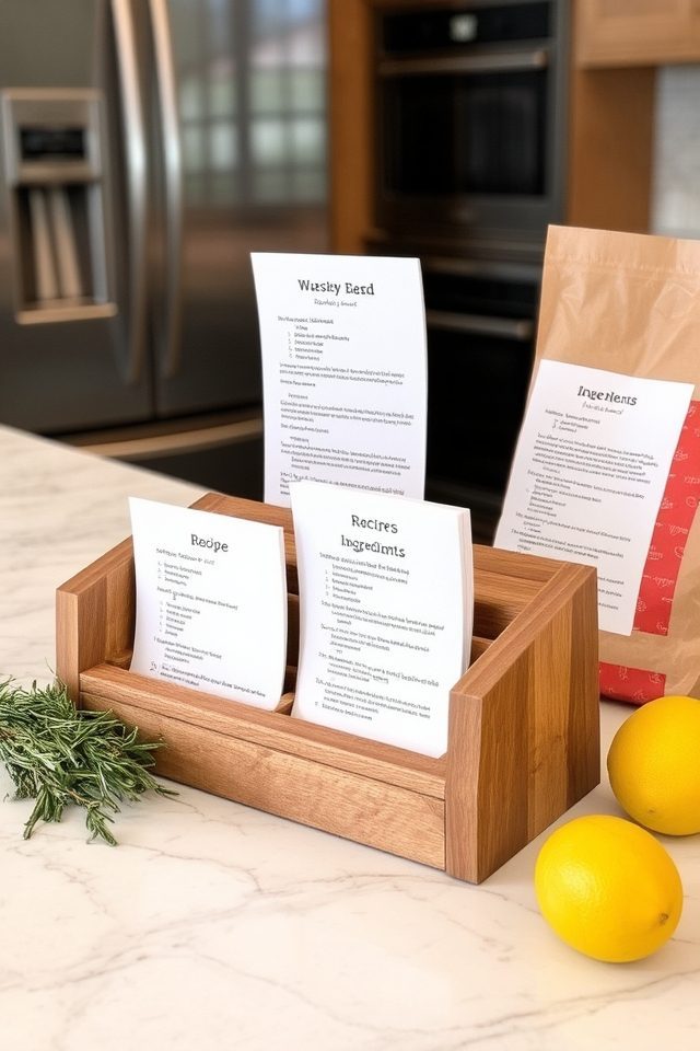recipe card storage device