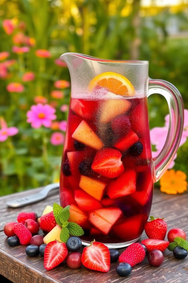 red wine fruit salad