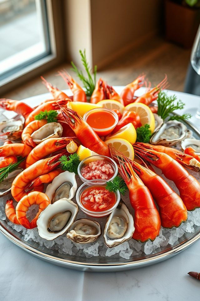 refined assorted seafood selection