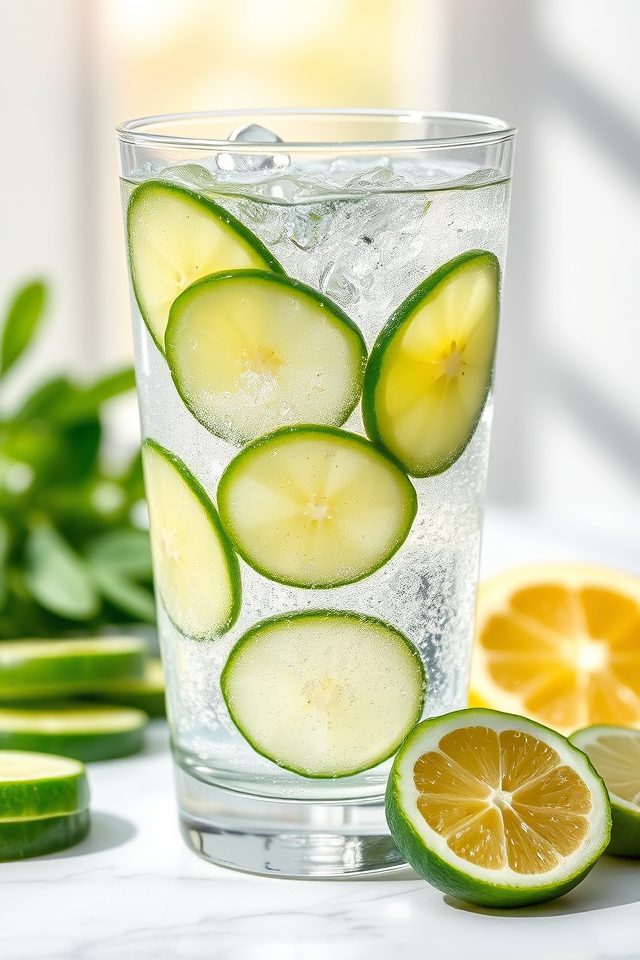 refreshing cucumber lime drink