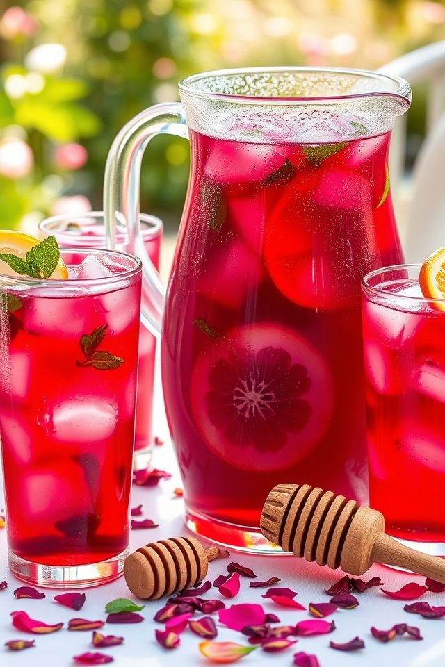 refreshing floral herbal beverage