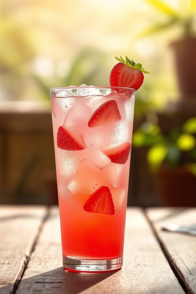 refreshing summer strawberry drink