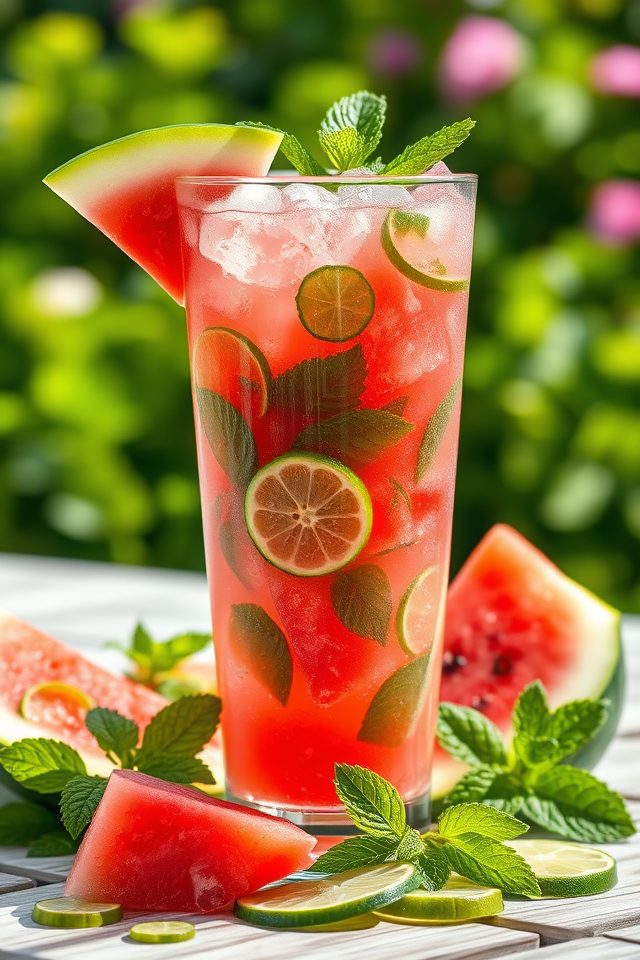 refreshing summer watermelon cocktail