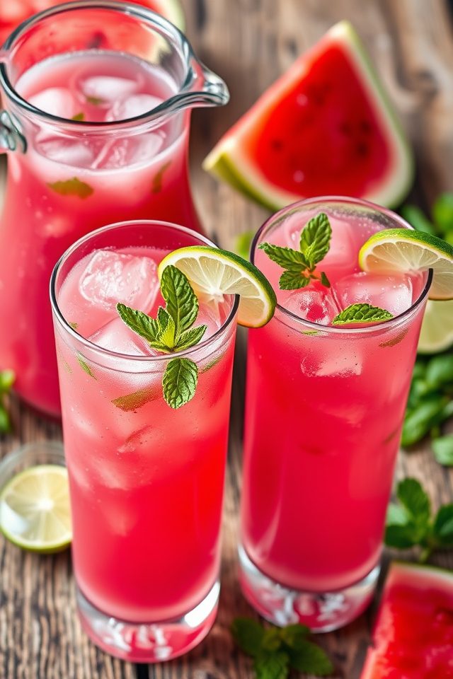 refreshing watermelon mint drink