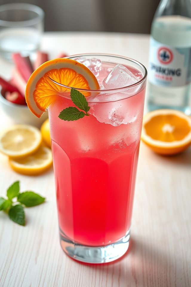 rhubarb citrus flavored drink